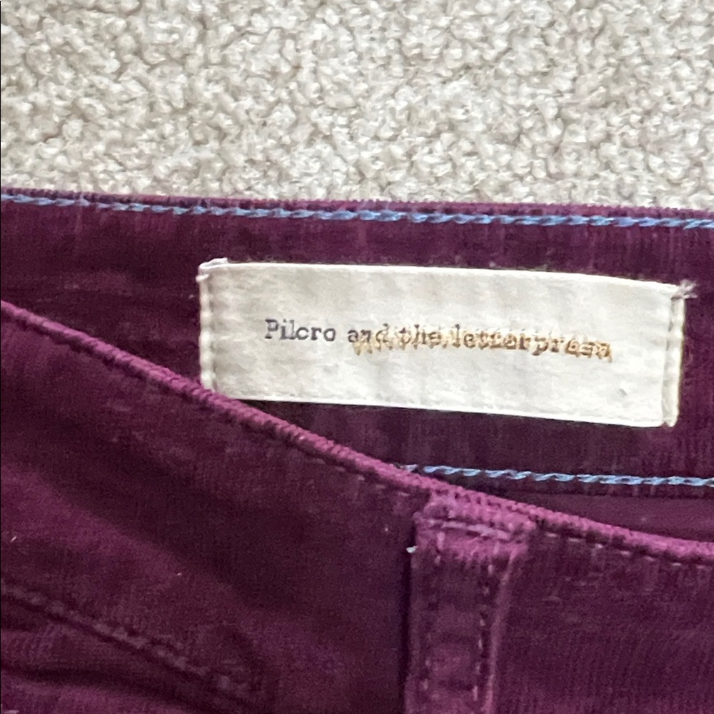 Pilcro Purple Corduroy Jeans - Picture 6 of 8